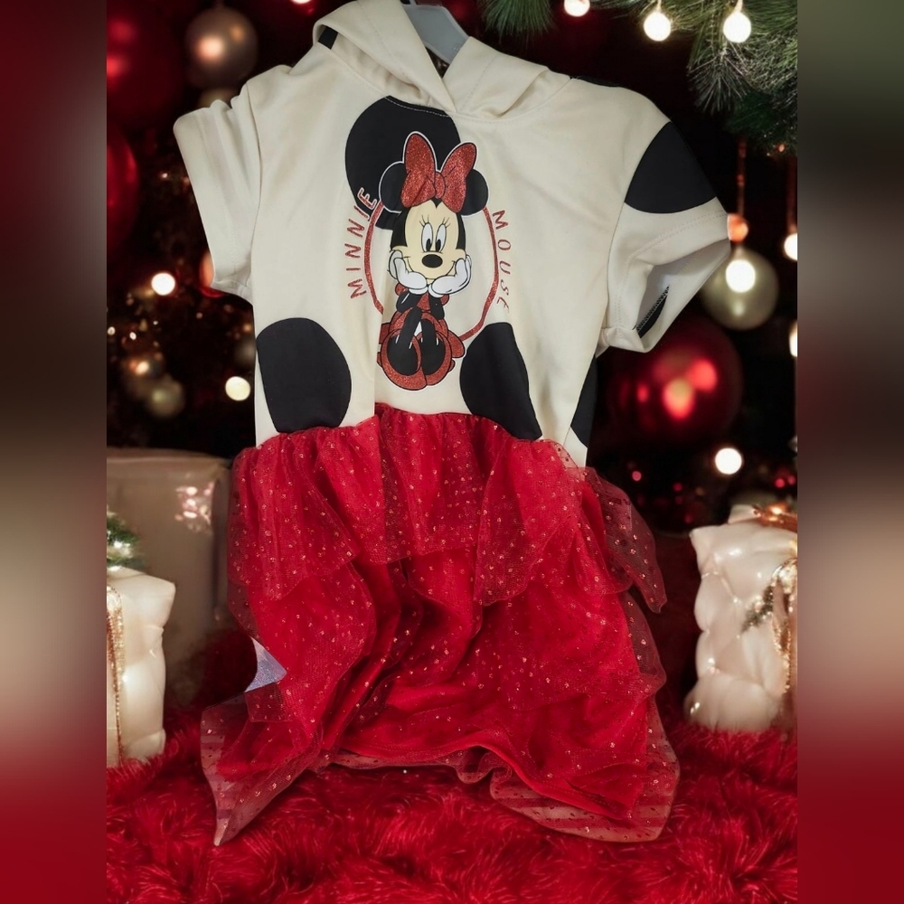 Minnie Mouse Dress 6-6x w Hood